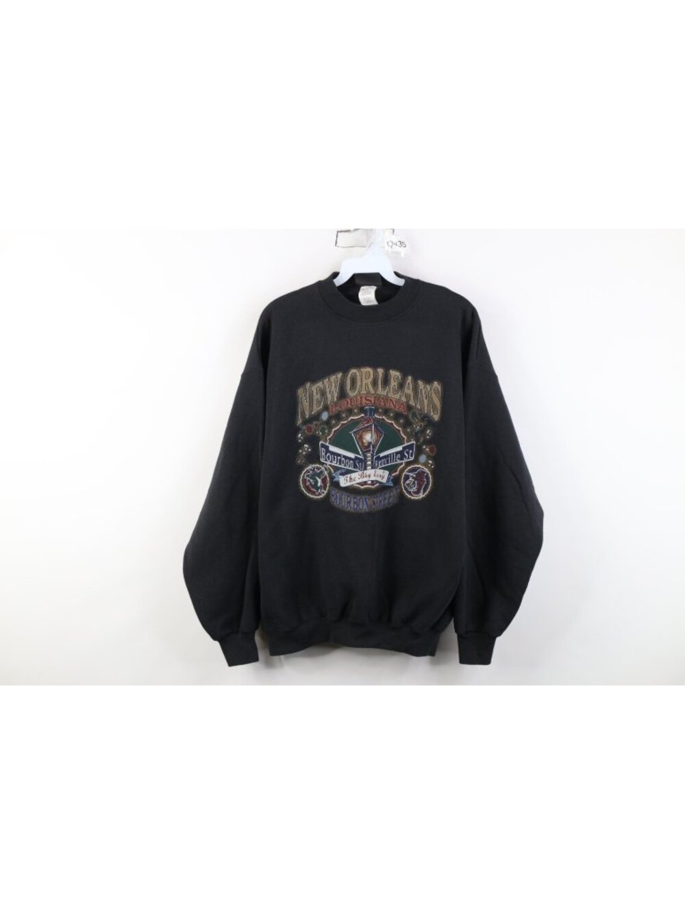Vintage 90s Mens Large New Orleans Bourbon Street The Big Easy Sweatshirt USA